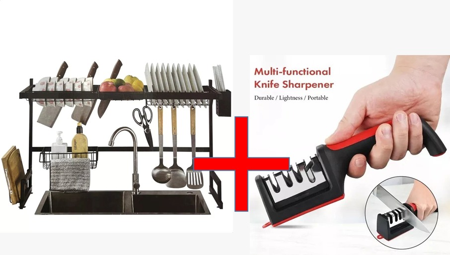 ESCURRIDOR DE 85 CM + AFILADOR CUCHILLOS